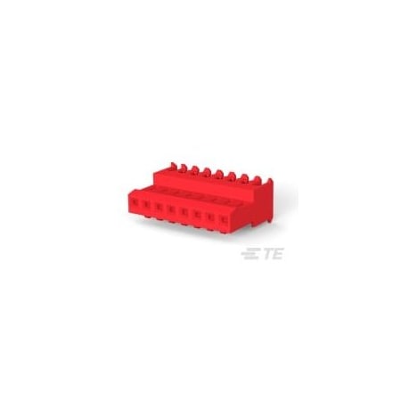 Te Connectivity Board Connector, 8 Contact(S), 1 Row(S), Female, 0.1 Inch Pitch, Idc Terminal, Locking, Red 3-641241-8